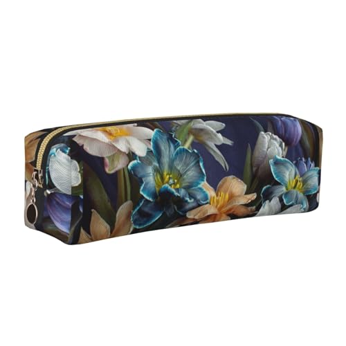 LfearTesa Bleistifttasche, Federmäppchen aus Leder, Schreibwaren-Organizer-Box,Tulpenblumenmuster LfearTesa Bleistifttasche, Federmäppchen aus Leder, Schreibwaren-Organizer-Box,Tulpenblumenmuster von LfearTesa