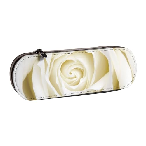 LfearTesa Hartschalen-Federmäppchen, Schreibwaren-Organizer, Leder, Federmäppchen und Make-up-Tasche, Blumenmuster, Rosenmuster von LfearTesa