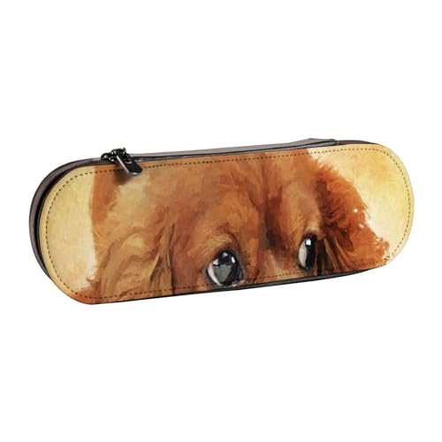 LfearTesa Hartschalen-Federmäppchen, Schreibwaren-Organizer, Leder, Federmäppchen und Make-up-Tasche, Cavalier King Charles Spaniel von LfearTesa