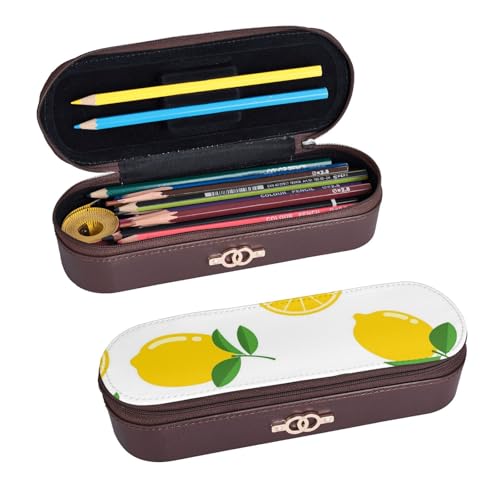 LfearTesa Hartschalen-Federmäppchen, Schreibwaren-Organizer, Leder, Federmäppchen und Make-up-Tasche, Gelbe Zitrone LfearTesa Hartschalen-Federmäppchen, Schreibwaren-Organizer, Leder, Federmäppchen und Make-up-Tasche, Gelbe Zitrone von LfearTesa