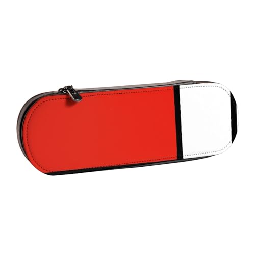 LfearTesa Hartschalen-Federmäppchen, Schreibwaren-Organizer, Leder, Federmäppchen und Make-up-Tasche, Mondrian von LfearTesa