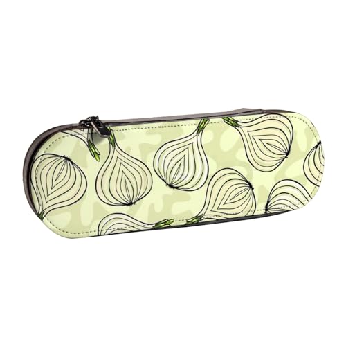 LfearTesa Hartschalen-Federmäppchen, Schreibwaren-Organizer, Leder, Federmäppchen und Make-up-Tasche, Zwiebel von LfearTesa