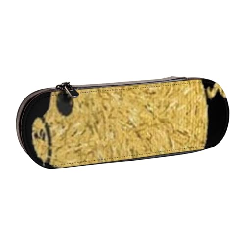 LfearTesa Hartschalen-Federmäppchen, Schreibwaren-Organizer, Leder, Federmäppchen und Make-up-Tasche, süßes Schwein, Kawaii, Schweinchen von LfearTesa