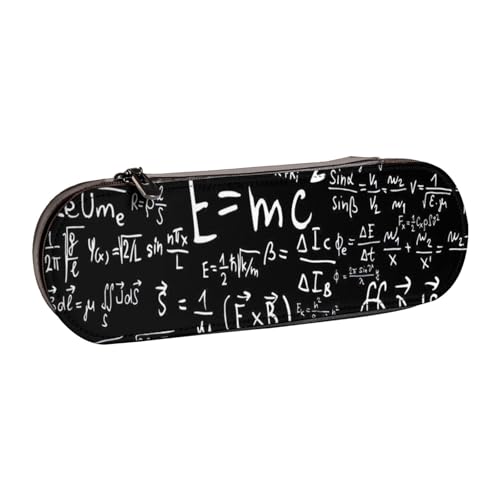 LfearTesa Hartschalen-Federmäppchen, Schreibwaren-Organizer, Leder-Federmäppchen und Kosmetiktasche, Physikformelgesetz E=Mc2 von LfearTesa