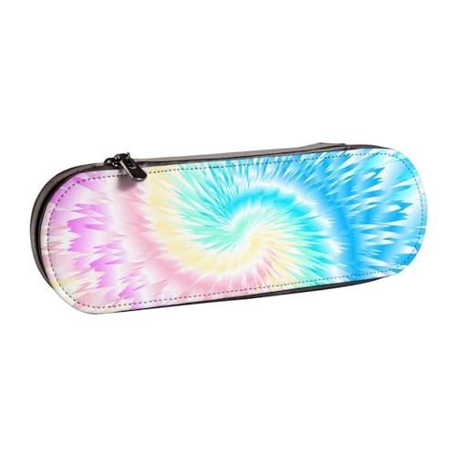 LfearTesa Hartschalen-Federmäppchen, Schreibwaren-Organizer, Leder-Federmäppchen und Make-up-Tasche, Batikmuster von LfearTesa