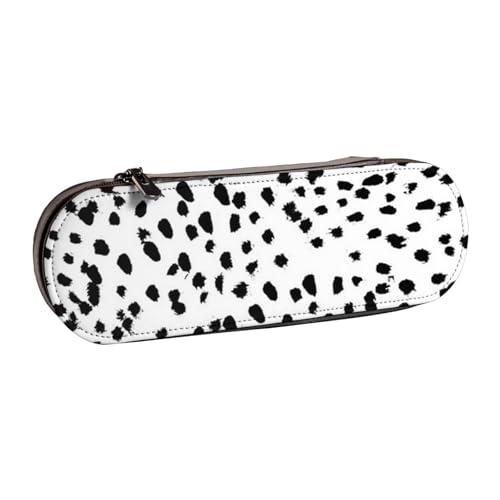 LfearTesa Hartschalen-Federmäppchen, Schreibwaren-Organizer, Leder-Federmäppchen und Make-up-Tasche, Dalmatiner-Druck von LfearTesa