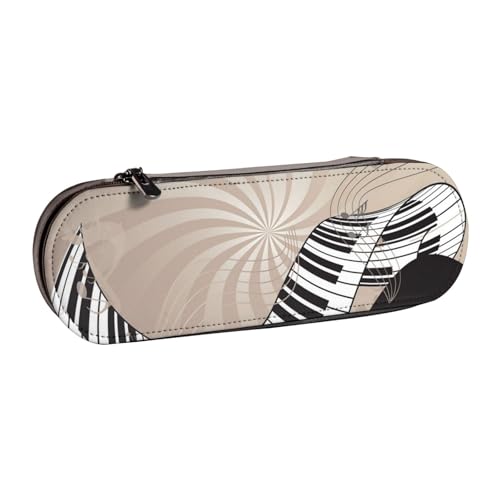 LfearTesa Hartschalen-Federmäppchen, Schreibwaren-Organizer, Leder-Federmäppchen und Make-up-Tasche, Klaviertastatur von LfearTesa