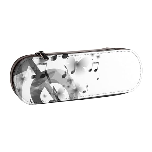 LfearTesa Hartschalen-Federmäppchen, Schreibwaren-Organizer, Leder-Federmäppchen und Make-up-Tasche, Musik mit G-Taste von LfearTesa