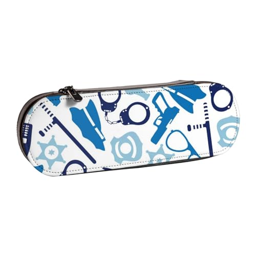 LfearTesa Hartschalen-Federmäppchen, Schreibwaren-Organizer, Leder-Federmäppchen und Make-up-Tasche, Polizeiausrüstung von LfearTesa