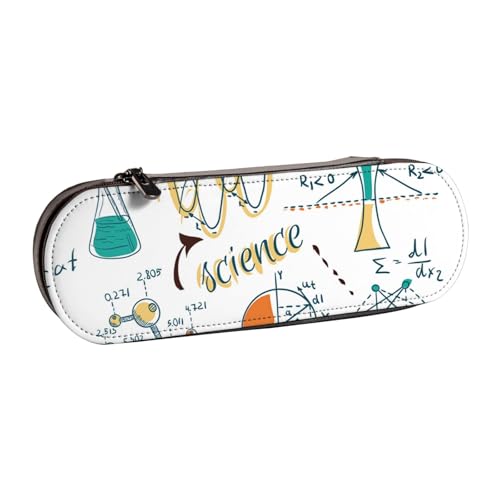 LfearTesa Hartschalen-Federmäppchen, Schreibwaren-Organizer, Leder-Federmäppchen und Make-up-Tasche, Wissenschaftslabor, Bildung, Biologie, Chemie von LfearTesa