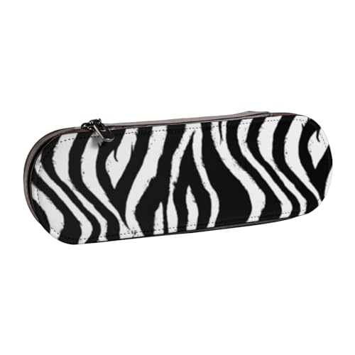 LfearTesa Hartschalen-Federmäppchen, Schreibwaren-Organizer, Leder-Federmäppchen und Make-up-Tasche, Zebra-Print von LfearTesa