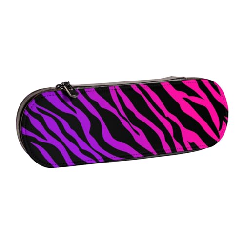 LfearTesa Hartschalen-Federmäppchen, Schreibwaren-Organizer, Leder-Federmäppchen und Make-up-Tasche, Zebra-Print von LfearTesa