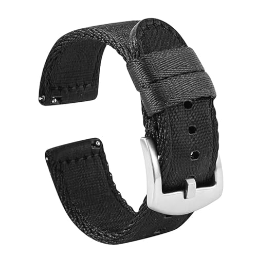 LfearTesa Nylon-Uhrenarmband 18 mm 20 mm 22 mm gewebtes Nylon-Sicherheitsgurt-Armband Ersatzarmband,20mm von LfearTesa