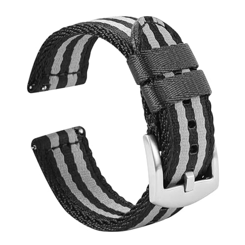 LfearTesa Nylon-Uhrenarmband 18 mm 20 mm 22 mm gewebtes Nylon-Sicherheitsgurt-Armband Ersatzarmband,20mm von LfearTesa