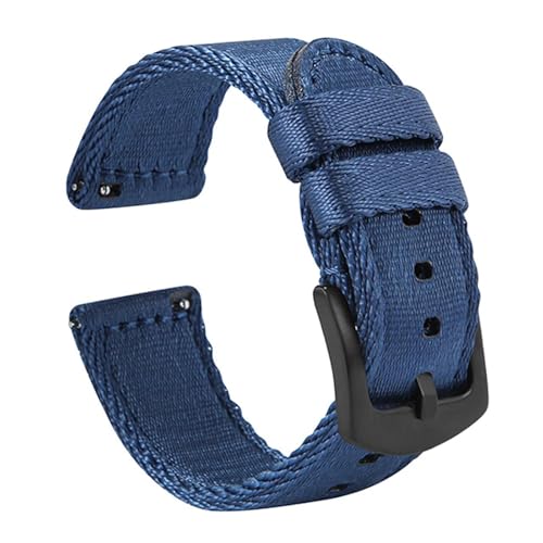 LfearTesa Nylon-Uhrenarmband 18 mm 20 mm 22 mm gewebtes Nylon-Sicherheitsgurt-Armband Ersatzarmband,22mm von LfearTesa