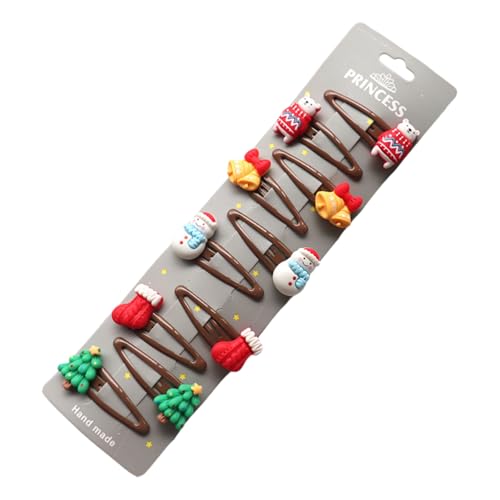 10 Stück/8 Stück Weihnachten Haarschmuck für Mädchen Haarspangen Weihnachtsmann Rentier Schneemann Haarspangen für Urlaub von LfrXtra