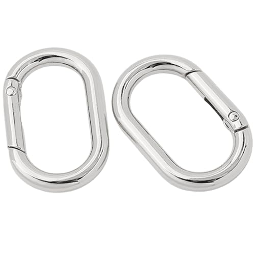 2 Stücke Metall Oval Ringe Schnallen Federschlüssel Ringe Federschlüsselränke Schnallen Bag Accessoires Für Geldbeutel Handtasche Gurt von LfrXtra