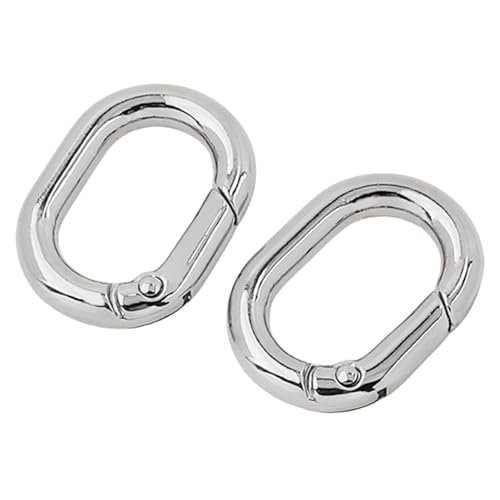 2 Stücke Metall Oval Ringe Schnallen Federschlüssel Ringe Federschlüsselränke Schnallen Bag Accessoires Für Geldbeutel Handtasche Gurt von LfrXtra