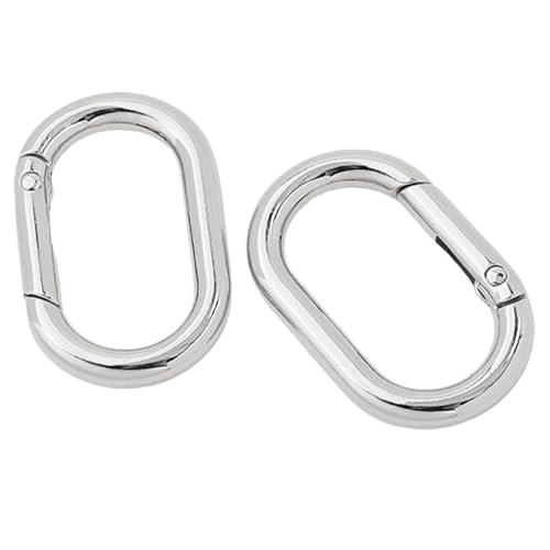 2 Stücke Metall Oval Ringe Schnallen Federschlüssel Ringe Federschlüsselränke Schnallen Bag Accessoires Für Geldbeutel Handtasche Gurt von LfrXtra
