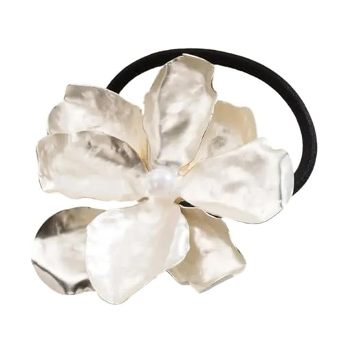 Blumen-Haargummi, elastisch, französisches Haargummi für elegante Hochsteckfrisuren, geeignet für dickes und dünnes Haar von LfrXtra