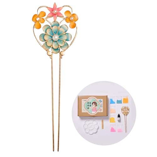 Blumen-Haarstab mit Blumenschmuck, Farbe, Schmuck, traditioneller chinesischer dekorativer Haarschmuck von LfrXtra