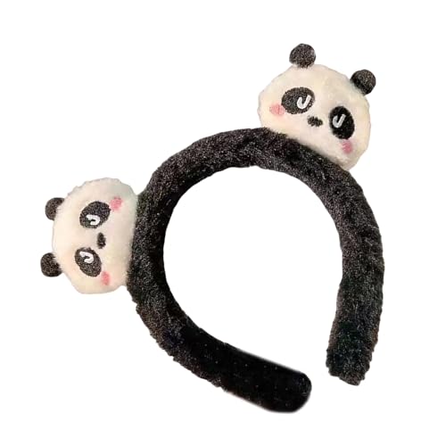 Cartoon-Plüsch-Panda-Stirnband zum Waschen und Stylen des Gesichts, Haar-Accessoire, modische Haardekoration von LfrXtra