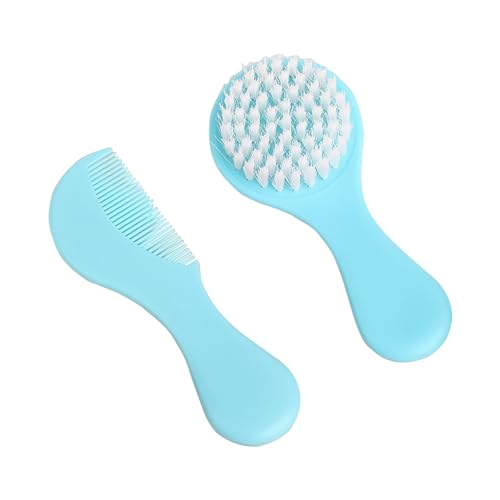 Ergonomische Baby-Haarbürste und Kamm-Kits, Haarpflege-Set für Säuglinge, bequemer Griff, für Eltern, glücklich für Babys Ergonomische Baby-Haarbürste und Kamm-Kits, Haarpflege-Set für Säuglinge, bequemer Griff, für Eltern, glücklich für Babys von LfrXtra