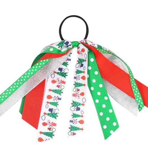 Festival Scrunchies Weihnachten Thema Haarschmuck Seide Haarschmuck Weihnachten für Mädchen Pferdeschwanzhalter von LfrXtra