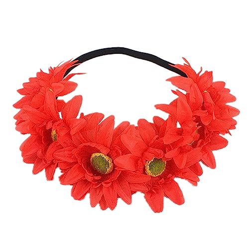 Frauen Elastisches Stirnbänder Simuliertes Blütenform Haarband Mehrfachfarbe Haar Hoop Für Brautverschleiß Und Partys von LfrXtra