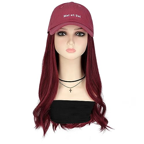 Frauen Langes Haar Erweiterung Perücken Mode Verstellbarer Baseballhut Mit Perücke Dress Up Accessoires Langperücke Kopfbedeckung von LfrXtra