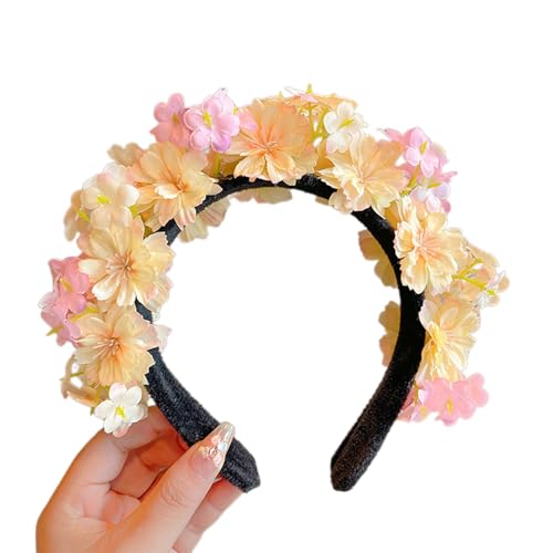 Große Blume für Hochzeit, Blumenstirnbänder, Braut, Blumen-Stirnbänder, Frauen, Blumengirlanden, Haarkranz von LfrXtra