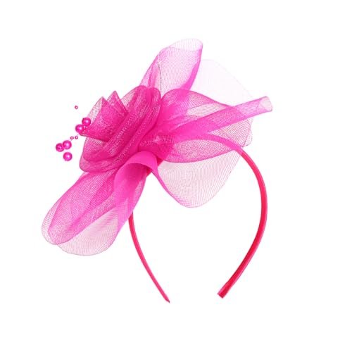 Haarreif für Damen, mit gefiederten Blumen, Haarstyling-Accessoire, Braut-Kopfbedeckung für Derby-Partys und Maskerade-Veranstaltungen von LfrXtra