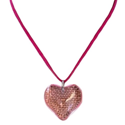 LfrXtra Elegante Herz-Halskette, tragbarer Charm-Anhänger mit eleganter farbiger Kette, Schmuck-Accessoire für trendige Frauen LfrXtra Elegante Herz-Halskette, tragbarer Charm-Anhänger mit eleganter farbiger Kette, Schmuck-Accessoire für trendige Frauen von LfrXtra