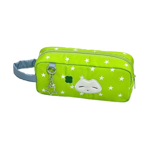 LfrXtra Federmäppchen mit großem Fassungsvermögen, geräumige Fächer, Nylon-Stiftbeutel, wasserabweisend, Stift-Organizer, Tasche, Reise-Make-up-Tasche, Reise-Bleistift-Organizer von LfrXtra