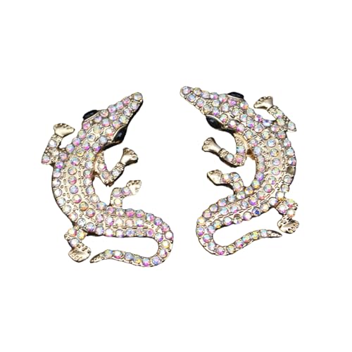 LfrXtra Handgefertigter Damen-Schmuck, geometrische Tier-Ohrringe mit funkelnden Strasssteinen, geeignet für einzigartige Stile und modischen Look von LfrXtra