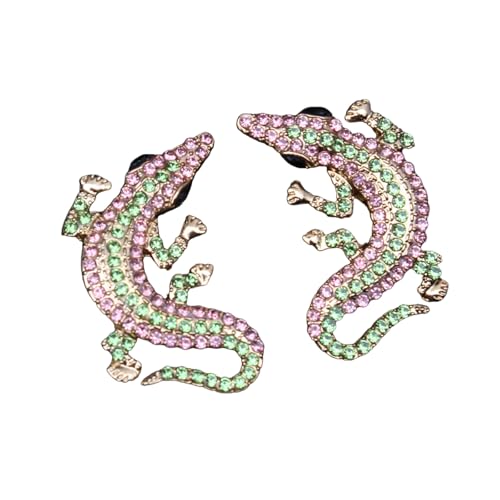 LfrXtra Handgefertigter Damen-Schmuck, geometrische Tier-Ohrringe mit funkelnden Strasssteinen, geeignet für einzigartige Stile und modischen Look von LfrXtra