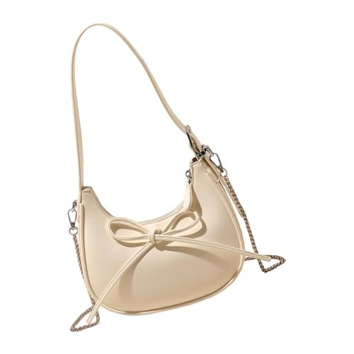 LfrXtra Home, Damen-Umhängetasche, PU-Leder, Achseltasche, süße Schleifen, Unterarm-Geldbörse, Pendler, trendige Umhängetasche für den Alltag, W, 22x18cm von LfrXtra