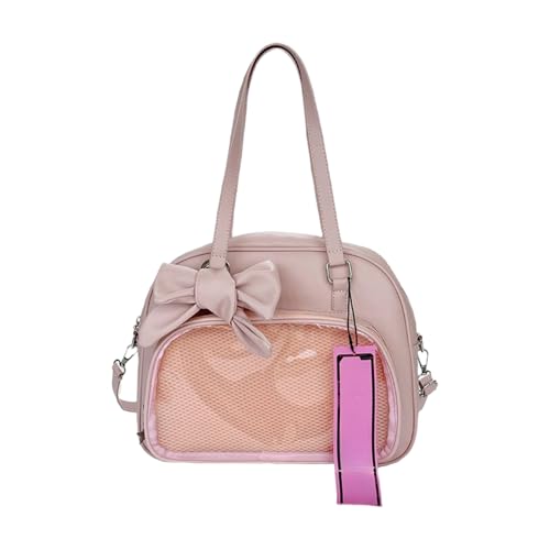 LfrXtra Home,Lovely Bows Umhängetasche, PU-Leder, stilvolle Itabag-Handtasche, japanischer Stil, Kuriertasche für Pin-Display, Pk, 32*27*9 von LfrXtra