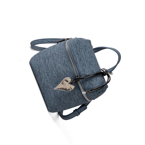 LfrXtra Home Damen Beuteltasche, einfache Umhängetasche, PU-Leder, Handtasche, koreanischer Stil, Umhängetasche, einfache Kuriertasche für den täglichen Gebrauch, bl, 14*13.5*5 von LfrXtra
