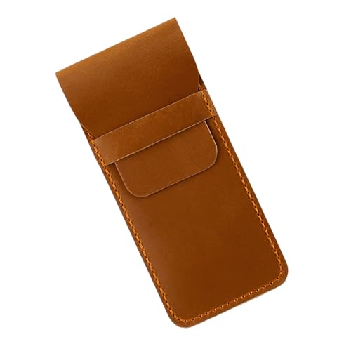 LfrXtra Lederbrunnen Stiftkoffer Wasserbeständiger Organizer Tragbare Bleistifttasche Für Männer Frauen Schreiben Essentielles Speicherleder Accessoire von LfrXtra