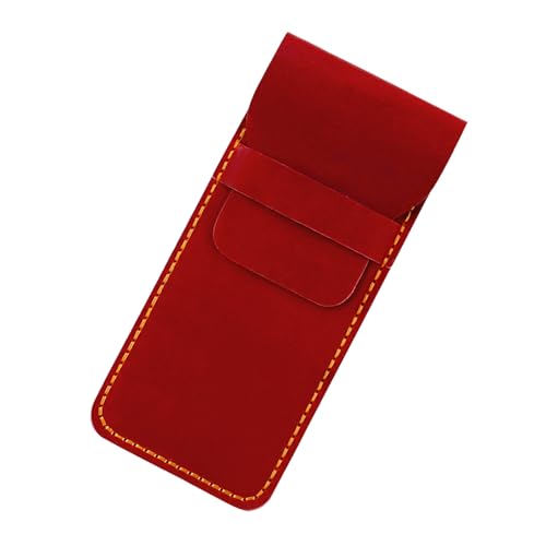 LfrXtra Lederbrunnen Stiftkoffer Wasserbeständiger Organizer Tragbare Bleistifttasche Für Männer Frauen Schreiben Essentielles Speicherleder Accessoire von LfrXtra
