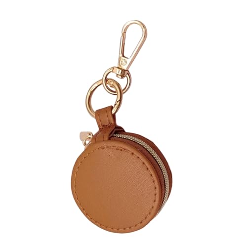 LfrXtra Miniatur Schlüsselbund Schmuckschachtel Tragbare Ringe Reiseberechter Hülle Anhänger Für Frauen Mit Weichem PU Lederfutter von LfrXtra