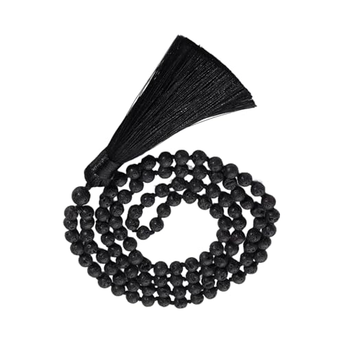 LfrXtra Perlen Halskette Natursteine ​​Halskette Tassels Halskette Elegante Gebet Perlen Rosenkranz Halskette Für Achtsamkeitspraktiken von LfrXtra