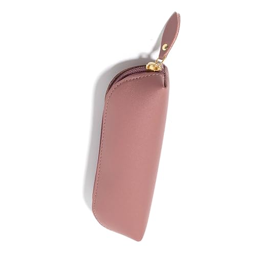 LfrXtra Praktische Stifttasche aus PU-Leder, große Kapazität, Federmäppchen, ästhetisch, Schule, Bürobedarf, Tasche, PU-Leder, praktische große Kapazität, Blassrosa grau von LfrXtra