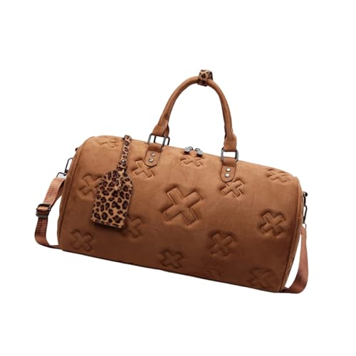 LfrXtra Reisetasche, Fitness-Tasche, PU-Leder, Sporttasche, koreanischer Stil, Schultertasche, große Kapazität, Trainingstasche für Wochenendausflüge, BN, 44x20x22cm von LfrXtra