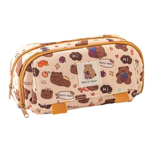 LfrXtra Schöne Tierstifttasche Große Kapazität Bleistiftkoffer Für Radiergummis Herrscher Marker Aufbewahrung Capybara Bag Pen Box Case Schulmaterial Für Mädchen Schüler von LfrXtra