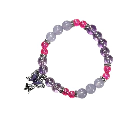 LfrXtra Stilvolles Kristallarmband Mit Schmetterling Anhänger Perlen Armband Handgefertigtes Freundschafts Armband Für Frauen Mädchen von LfrXtra