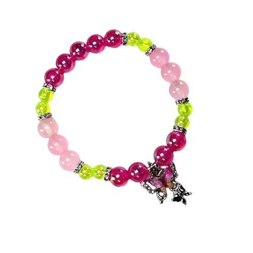 LfrXtra Stilvolles Kristallarmband Mit Schmetterling Anhänger Perlen Armband Handgefertigtes Freundschafts Armband Für Frauen Mädchen von LfrXtra