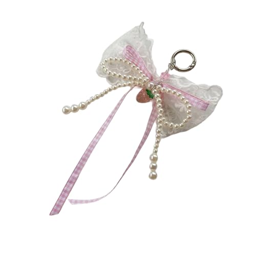 LfrXtra Sweet Ribbon Bowknot Keychain Fashion Accessoire Niedlichkeitstasche Elegante Tasche Anhänger Modeschlüsselanhänger Für Mädchen von LfrXtra