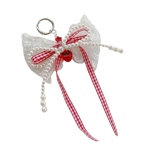 LfrXtra Sweet Ribbon Bowknot Keychain Fashion Accessoire Niedlichkeitstasche Elegante Tasche Anhänger Modeschlüsselanhänger Für Mädchen von LfrXtra